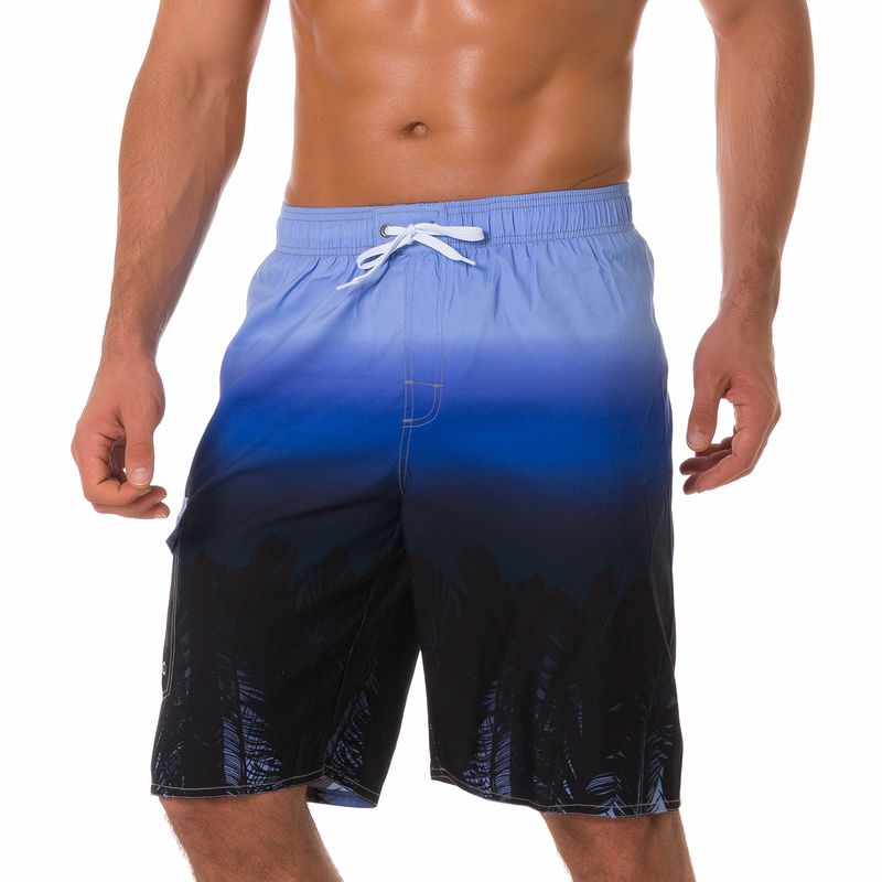 Summer Plus Beach Schnelltrocknende Fünfviertelhose, Lockere, große Shorts mit Farbverlauf, Herrenhose_voghion.com