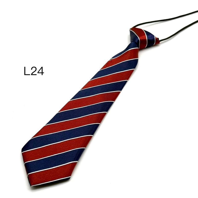 Cravatta per bambini tinta unita per ragazze, studenti delle elementari e medie, uniforme scolastica nera e rossa con fiocco per neonati dell'asilo_voghion.com