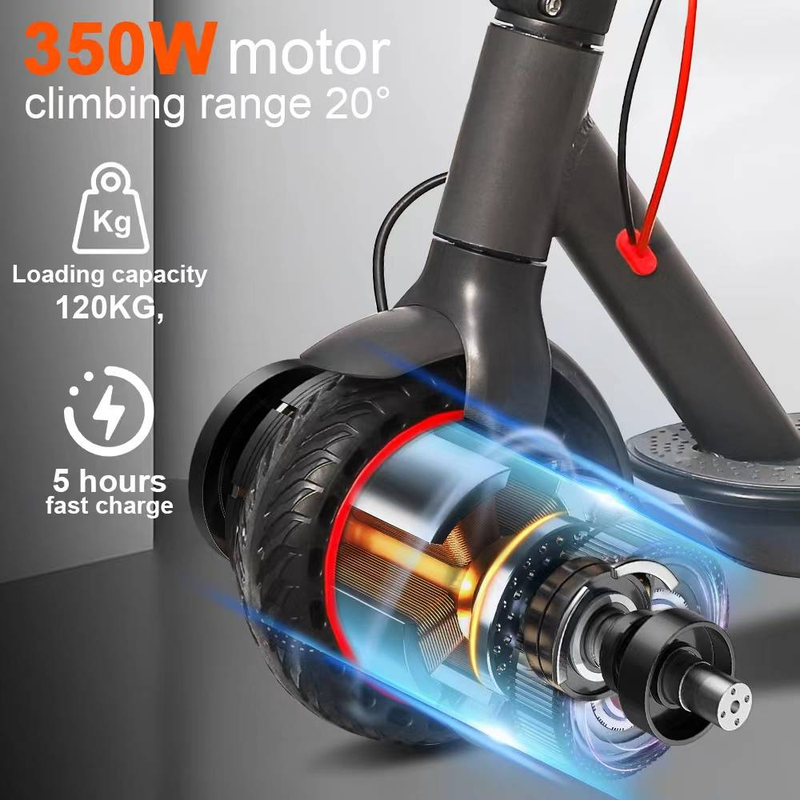 Električni skuter za odrasle od 31 km/h, motor od 350 W, električni skuter s maksimalnim dometom od 25 km sa pametnom aplikacijom Skuter sklopivi, vodootporan_voghion.com