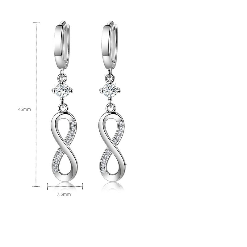 Orecchini per donna alla moda orecchini a forma di 8 che fanno sembrare il tuo viso più sottile, ganci per le orecchie alla moda, orecchini lunghi con nappe_voghion.com