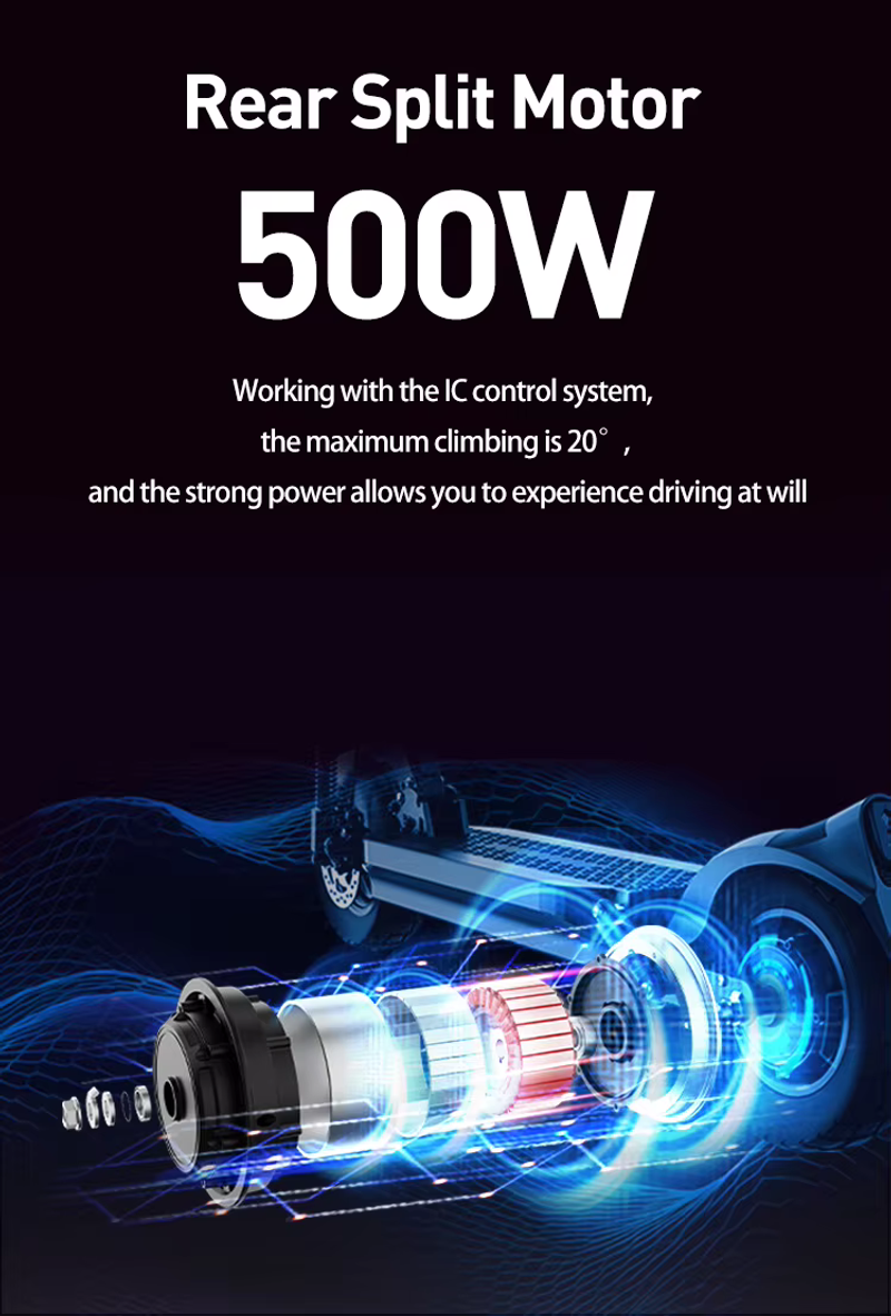 JOYOR Y6S pieaugušo elektriskais skrejritenis 500 W motors 48V18AH litija akumulators maksimālā izturība 70 km 10 collu riepu LCD displeja escooter_voghion.com