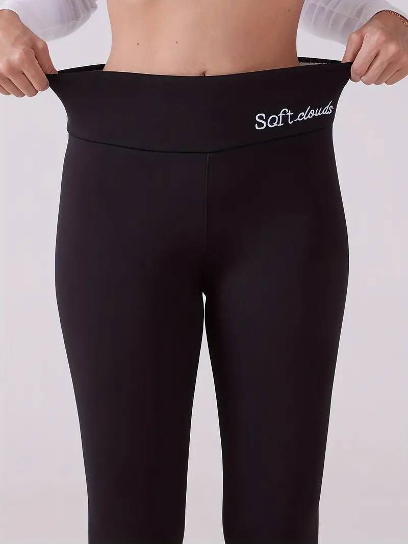 Moteriški drabužiai pastorintu aukštu juosmeniu avinėlio vienspalviai antblauzdžiai Lieknina maža kojelė šilta ir kasdieniška_voghion.com