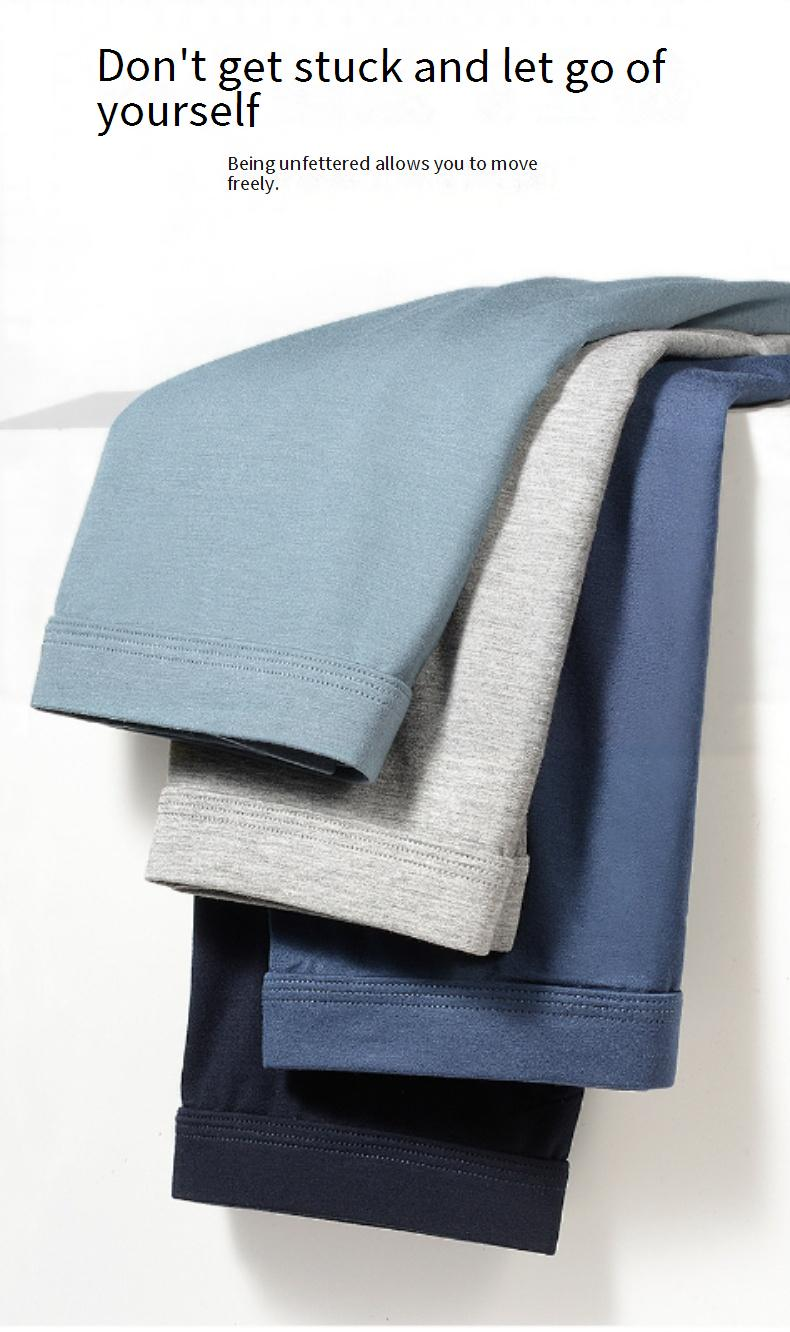 Intimo da uomo senza cuciture, classico, in modal, estivo, traspirante, antibatterico, con quattro angoli in vita_voghion.com
