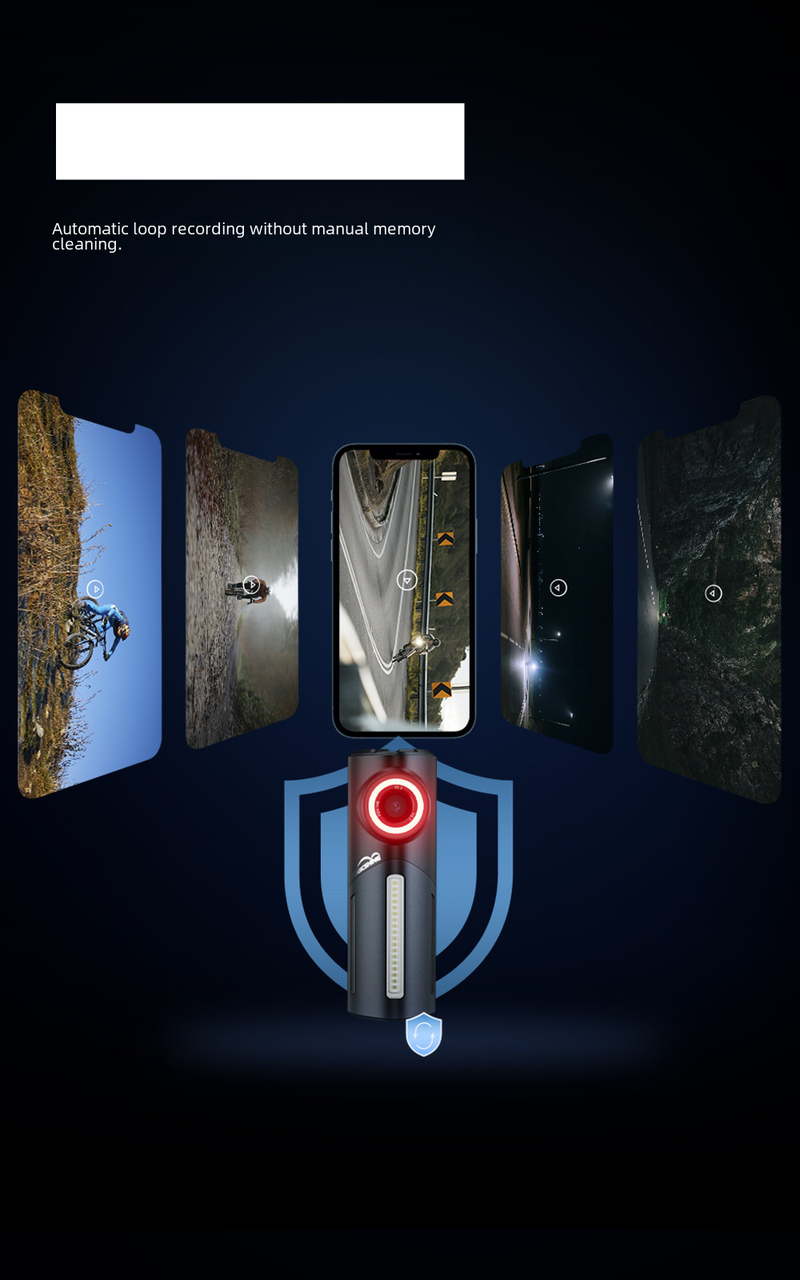 Telecamera per fanale posteriore per bicicletta, registratore di guida, indicatore di direzione SEEMEE DV_voghion.com