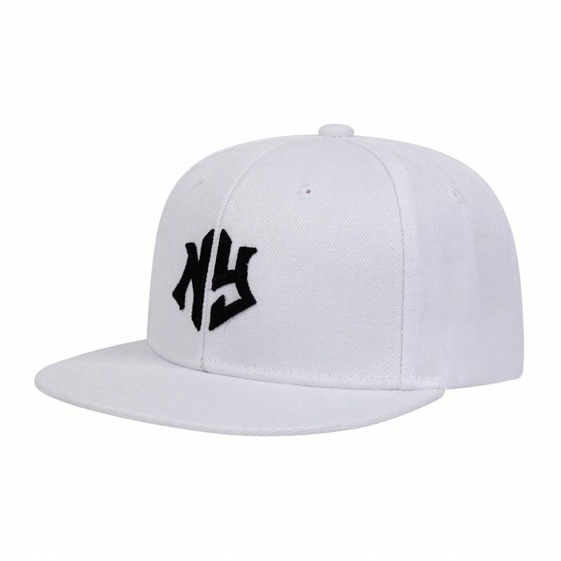 Cappello hip-hop a tesa piatta per bambini, primavera ed estate, con lettera NY ricamata, cappello da baseball, versatile cappello da strada con lingua d'anatra_voghion.com