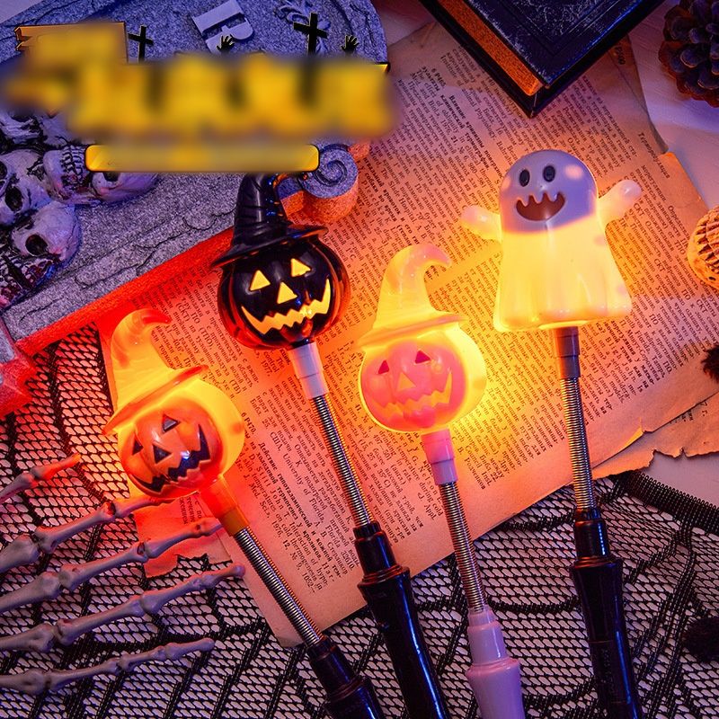 Halloween LED Hand Crank Pumpkin Lantern Bar Party Decoration Atmosphere Light Send Children Gift Small Ornaments_voghion.com