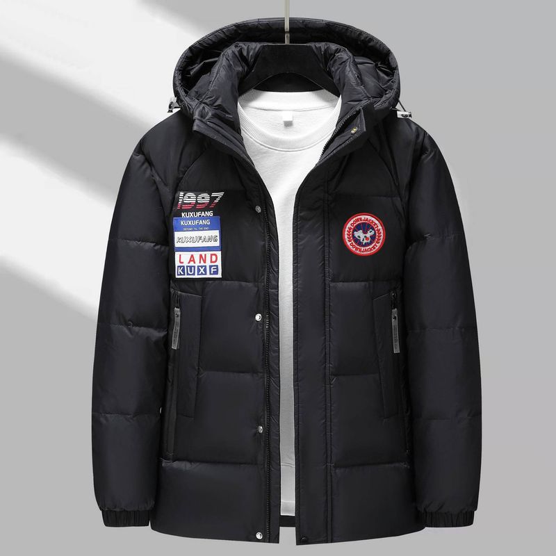Men's Clothing 25 New Autumn And Winter High-quality Embroidered Chest Label Loose Detachable Hooded Warm Thickened Cotton Jacket_voghion.com