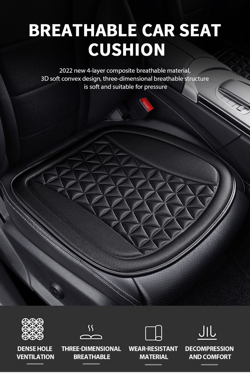 SEAMETAL 3D Car Cushion Breathable Cover Convex Design Heat Dissipation Seat Protector Anti Scratch Non-Slip Chair Mat_voghion.com