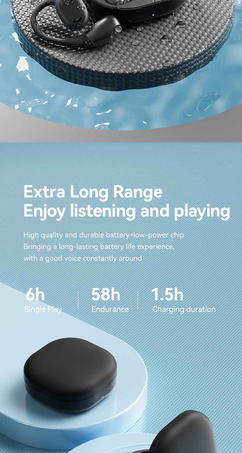 【High Quality】 Premium New Ear-Hook Noise Cancelling Running Sports OWS Open-Back Wireless Bluetooth Earphones_voghion.com
