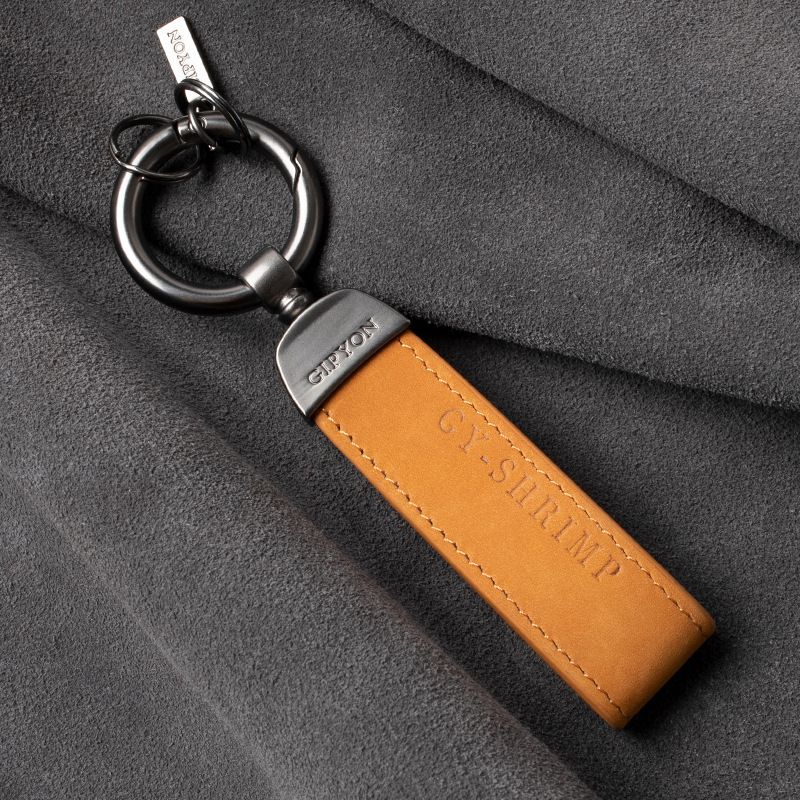 VOOTHOST Portachiavi in pelle nabuk per uomo e donna, portachiavi retrò vintage personalizzato, regalo VB219_voghion.com