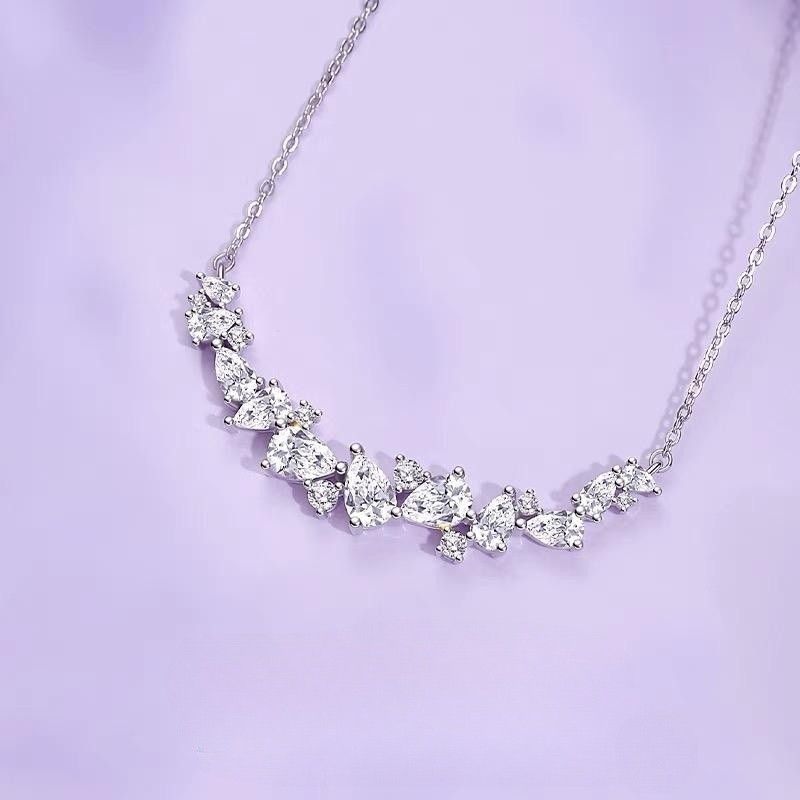 Collar Zhao Yingzi con la misma sonrisa y colgante de circonita para mujer, diseño único, alta gama, lujo ligero._voghion.com