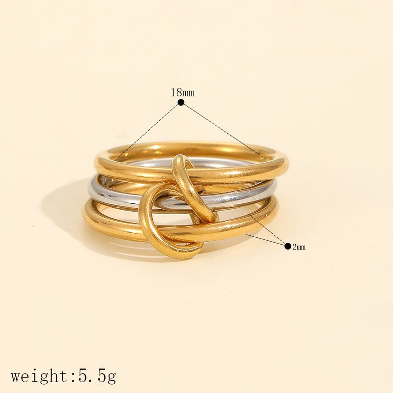 Geometric Multi-layer Stainless For Women Stackable Simple Versatile Circular Pearl Titanium Steel Ring_voghion.com