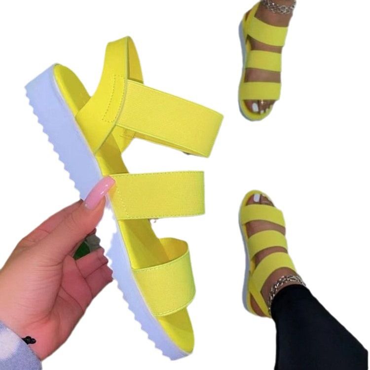 2025 Summer New Casual Flat Fish Mouth Women's Shoes Size 43 Sandals_voghion.com