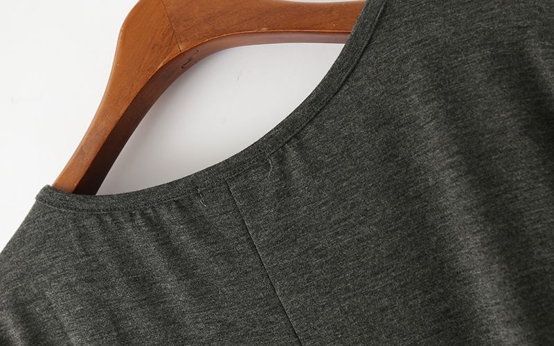 Vente chaude manches chauve-souris irrégulières été modal t-shirt col rond t-shirts décontractés amples grande taille t-shirts de base_voghion.com