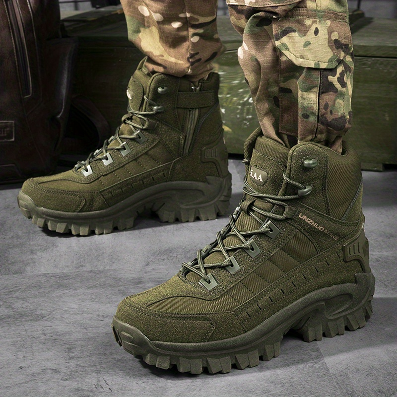 Stivali tattici militari resistenti e antiscivolo per escursioni e trekking all'aperto_voghion.com