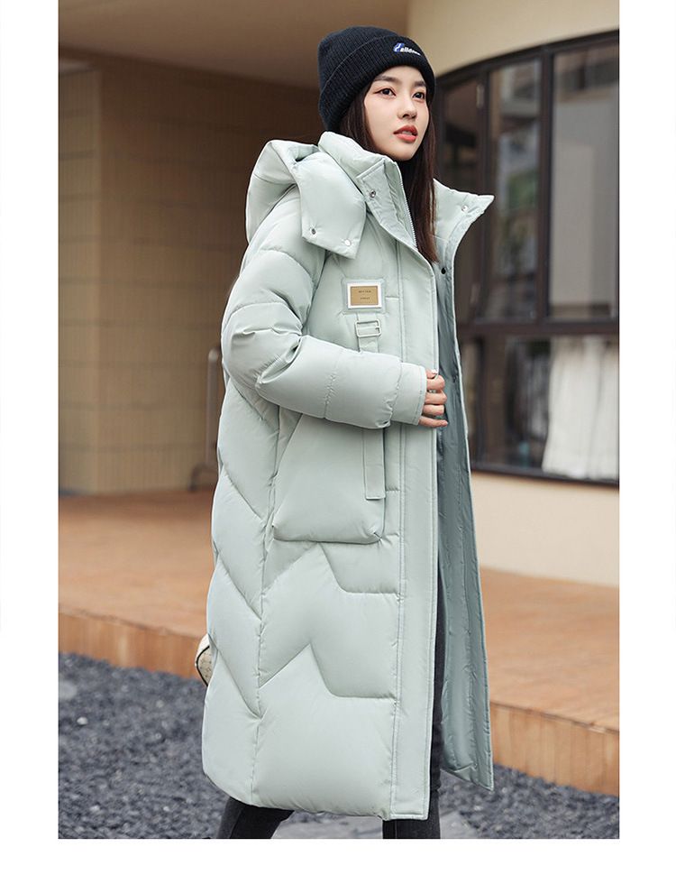 Women's Long Hooded Puffer Coat Winter Warm Oversized Parka Jacket With Pockets, Casual Streetwear Outerwear For Cold Weather_voghion.com
