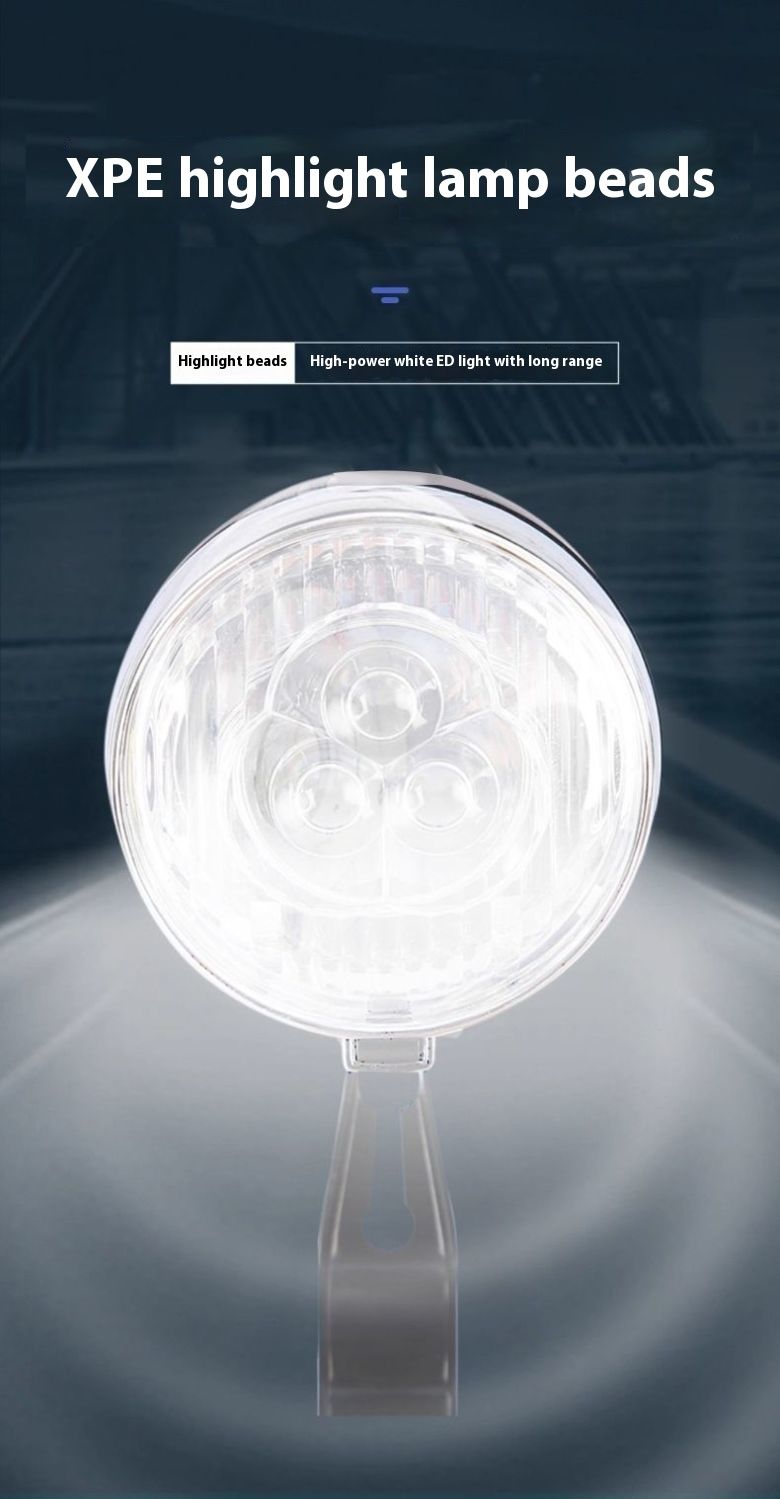 Bicycle Mountain Bike USB Rechargeable 3LED Light Front Lighting Riding Gear_voghion.com