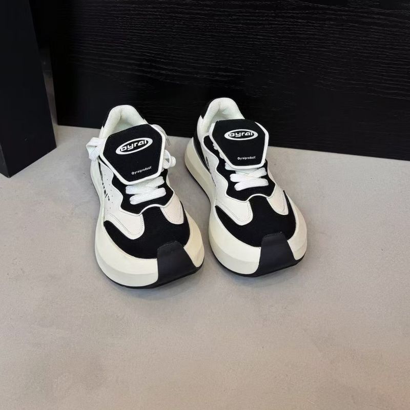 2025 Herbst Schwarz-Weiß Panda Cloud China-Chic Marke Board Dickbesohlte Damen Sport Freizeitschuhe_voghion.com