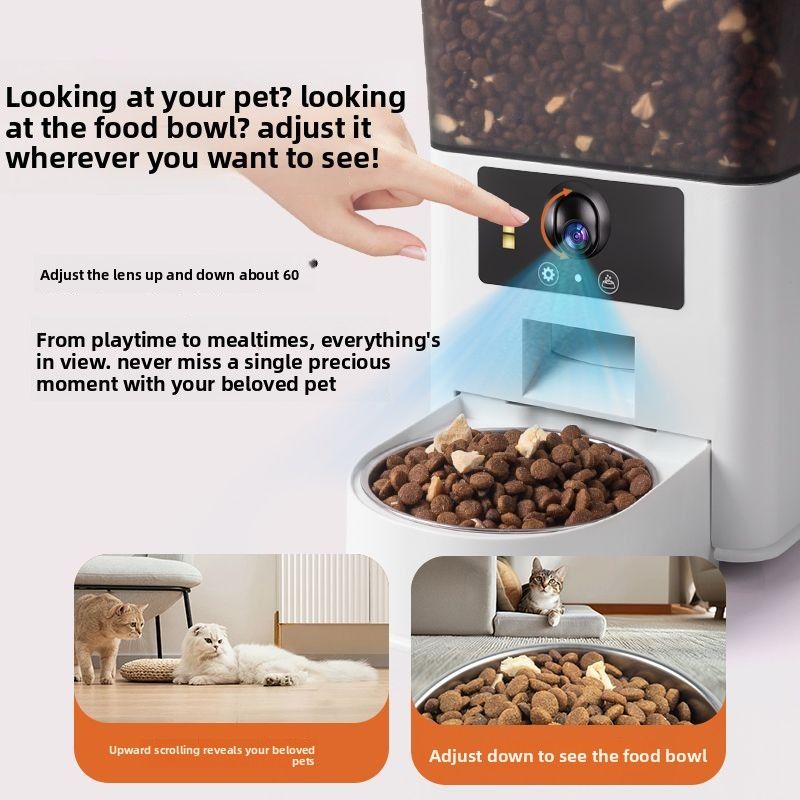 Bainason Large Capacity Smart Pet Automatic Feeder With Timer, Quantitative Food Dispenser And WiFi Remote Monitoring_voghion.com