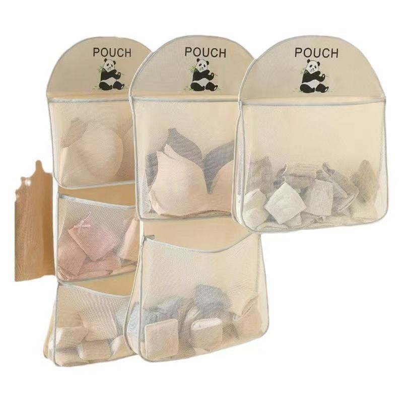 Hanging Mesh Storage Organizer For Socks Underwear Clothes - Space-Saving Wall Door Closet Multi-Pocket Storage Bag (3 Sizes, Multiple Colors)_voghion.com