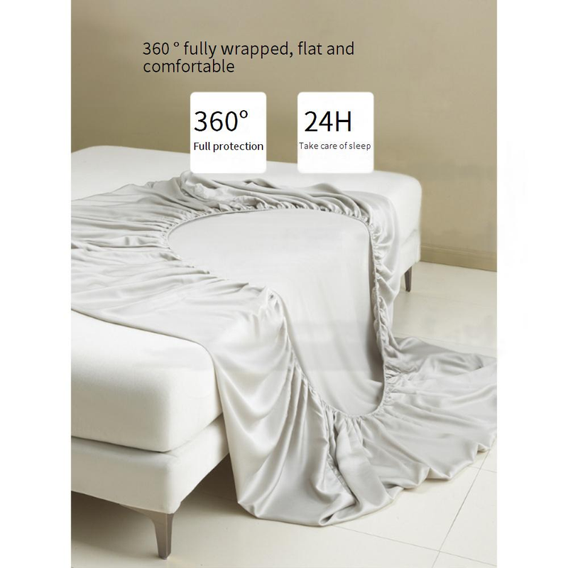 Tencel-Spannbettlaken – kühlender Matratzenschoner für den Sommer mit durchgehendem elastischem Rand und rutschfester Rückseite (atmungsaktiv, hautfreundlich, pflegeleicht)_voghion.com