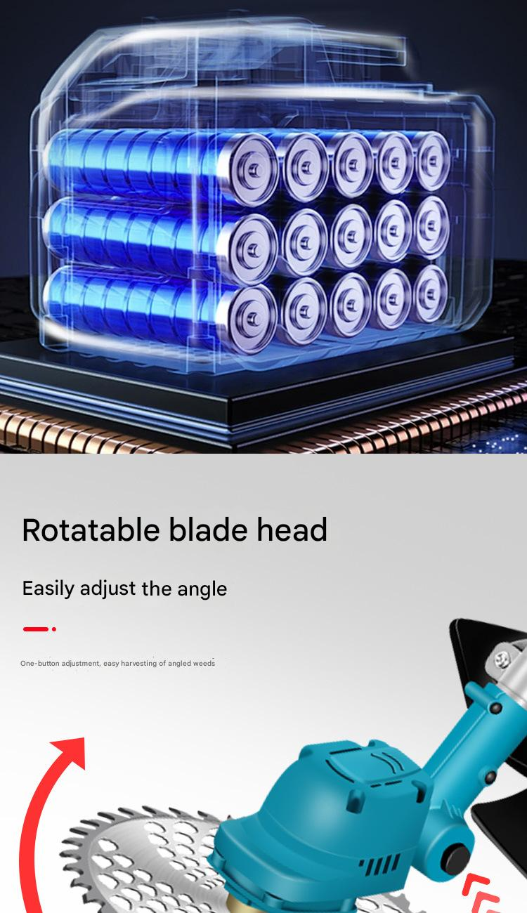 Cortadora de césped eléctrica de batería de litio, multifuncional, pequeña, de mano, para el hogar, recargable_voghion.com