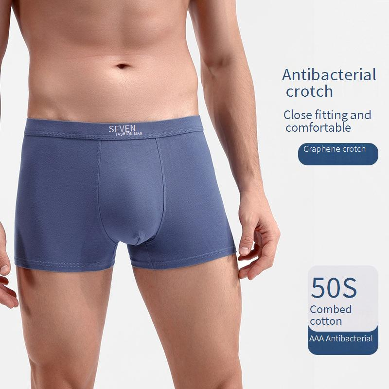 Breathable Cotton Men's Underwear With 3D Print - Comfortable U-Front Boxer Briefs For Daily Wear_voghion.com