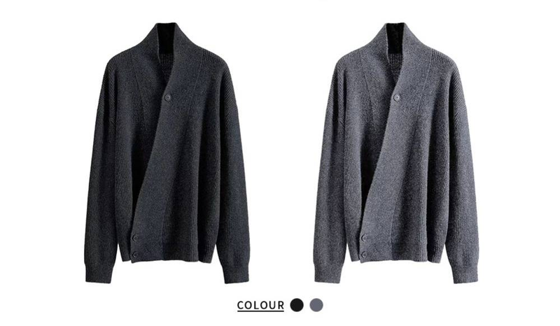 Unisex oversized vest trui – losse V-hals en lichtgewicht laagjes (M-2XL)_voghion.com