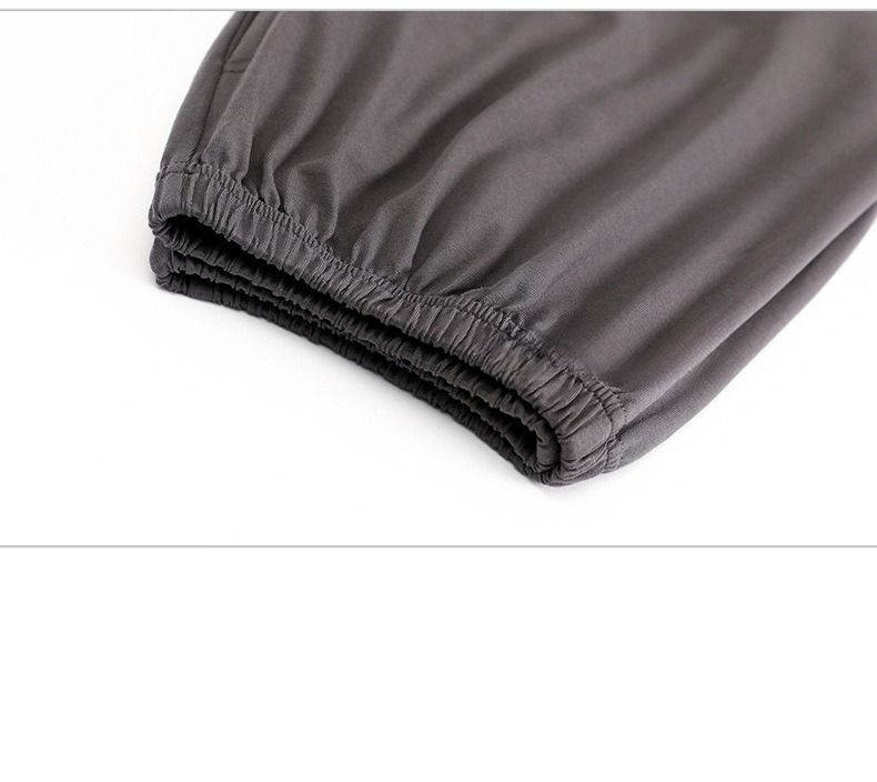 Men's Spring/Autumn New Long Sleeve Autumn/Winter Thin Men's Loose Large Size Home Clothes Set Pure Cotton Pajamas_voghion.com