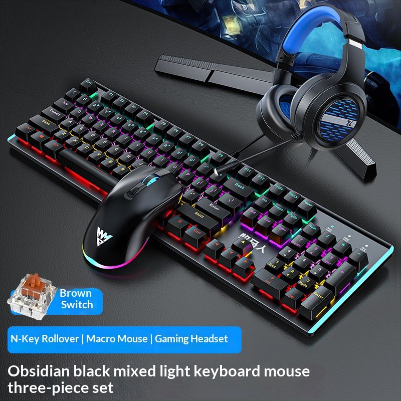 Tastiera da gioco meccanica EWEADN K100 - Tastiera cablata con retroilluminazione RGB, anti-ghosting completo e opzioni di commutazione multiple_voghion.com
