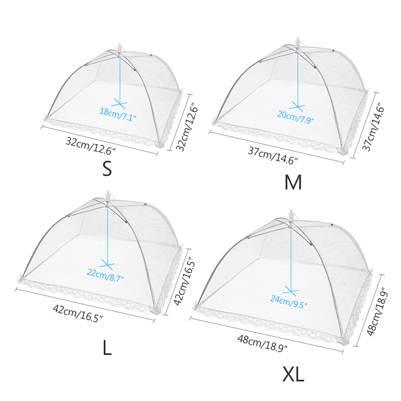 1Pc Convenient And Useful Food Covers Umbrella Style Anti Fly Mosquito Meal Cover Table Mesh Food Cover Kitchen Cooking Tools_voghion.com