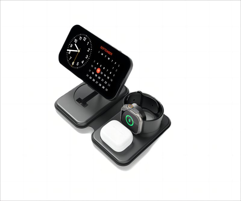 Multi-function 3-in-1 Wireless Charger Magnetic Wireless Charger 3-in-1 Magnetic Wireless Charger_voghion.com