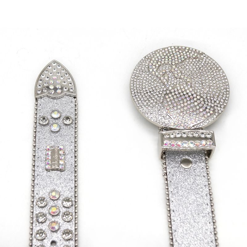 Cinturón de cristal con incrustaciones de diamantes y hebilla de tierra llena de diamantes, tendencia de moda punk, Y2K_voghion.com