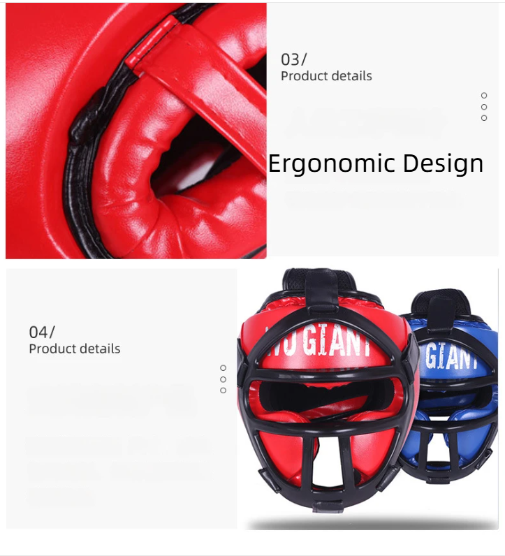Cross-Border Wholesale Sanda Fighting Head Grappling Boxing Helmet Competition Training Face Protection_voghion.com