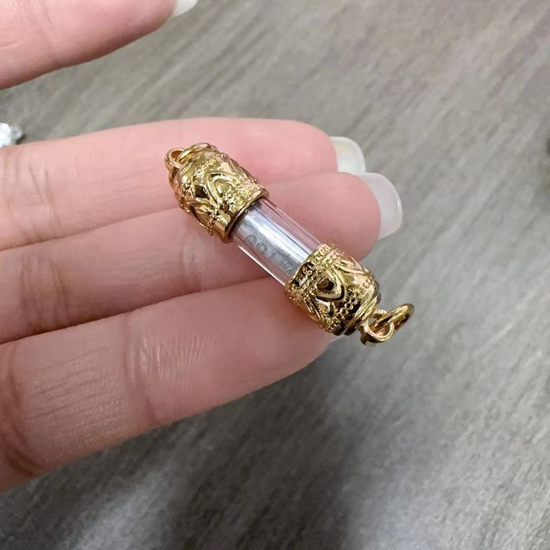 Buddha Thai Amulett Kubanisches Silber Glücksbringer Gold Pagodenröhre Halskette Modisches Hängeornament Vielseitiger Anhänger_voghion.com