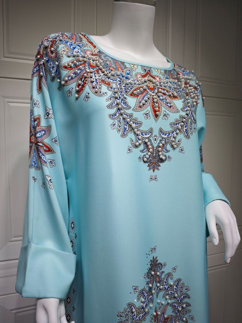 Muslimische Abaya Mit Seilstickerei, Damenrobe, Tradicionell, Modern, Wunderschön, Ramadan_voghion.com