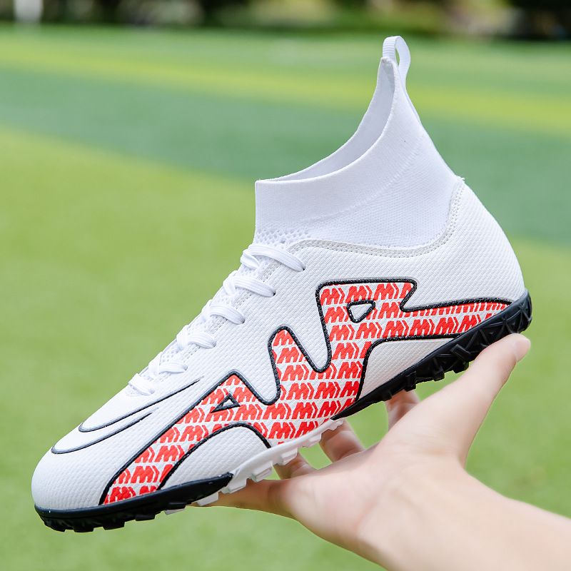 Nuove scarpe da calcio alte da uomo con tacchetti lunghi, perni rotti, suola piatta, colori misti, scarpe da competizione per studenti,_voghion.com