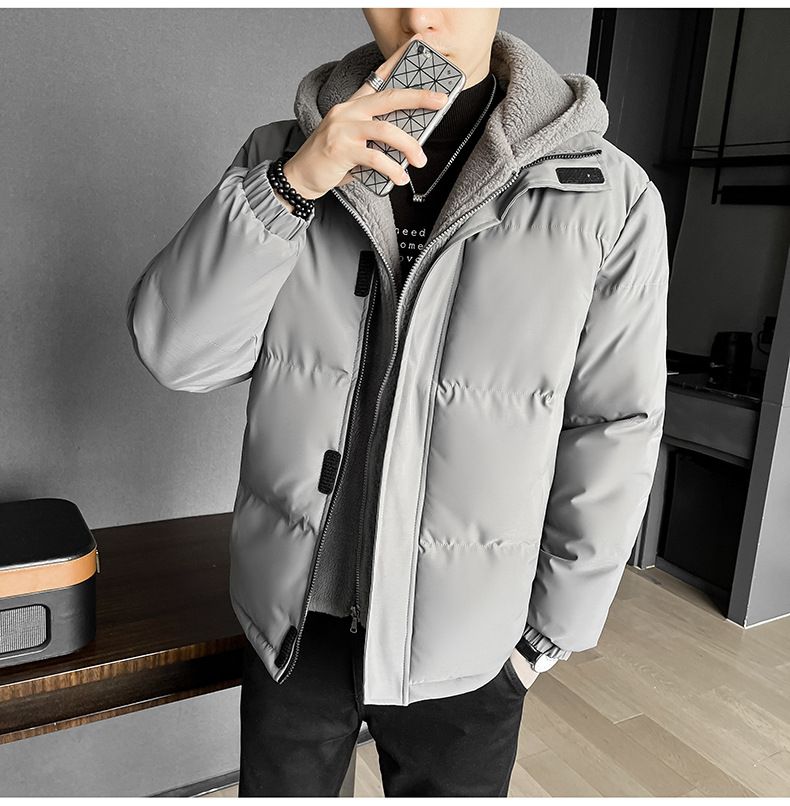 Men's Clothing Men's Fleece-Lined Hooded Parka Jacket With Two-Tone Design, Warm Winter Coat For Teens & Adults (Gray, Black, Khaki, Sizes M-8XL)_voghion.com