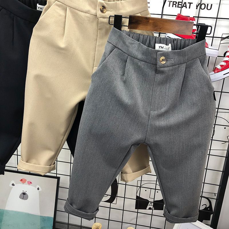 Kinderkleding Kinderpakbroeken 2024 nieuwe kinderbroeken kleine en middelgrote kinderbroeken stijlvolle jongenspakbroeken_voghion.com