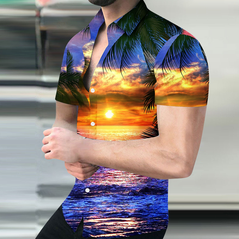 Poletna nova moška majica s kratkimi rokavi s 3D digitalnim tiskom in večjo velikostjo za prosti čas_voghion.com