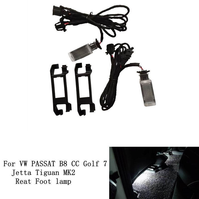 Auto LED Fußraum Licht Fuß Lichter Kabel Kabelbaum Für VW PASSAT B8 CC Golf 7 7,5 Jetta Tiguan 2 Sitz Skoda_voghion.com