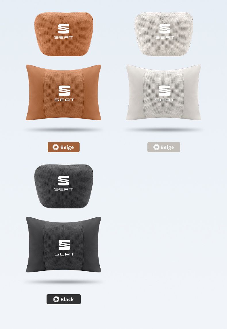 For FR Leon Ibiza Alhambra Arona Arosa Ateca Cordobe Exeo Tarraco Toledo Car Headrest Support Seat Soft Neck Pillow_voghion.com