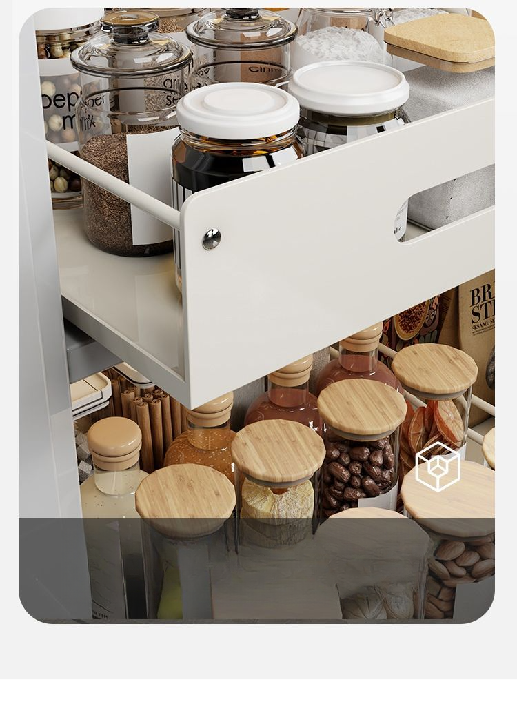 Cesta para ollas de cocina de estilo chino, armario multifuncional extraíble, organizador portátil de almacenamiento impermeable, no_voghion.com