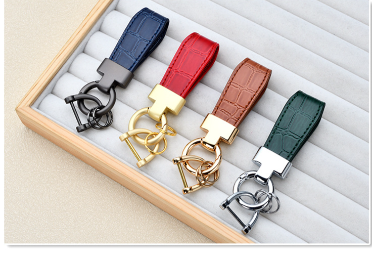 Einfache Leder Tasche Anhänger Kreative Hufeisen Schnalle Leder Schlüssel Zubehör Neue Mode Leder Seil Auto Schlüssel Kette_voghion.com