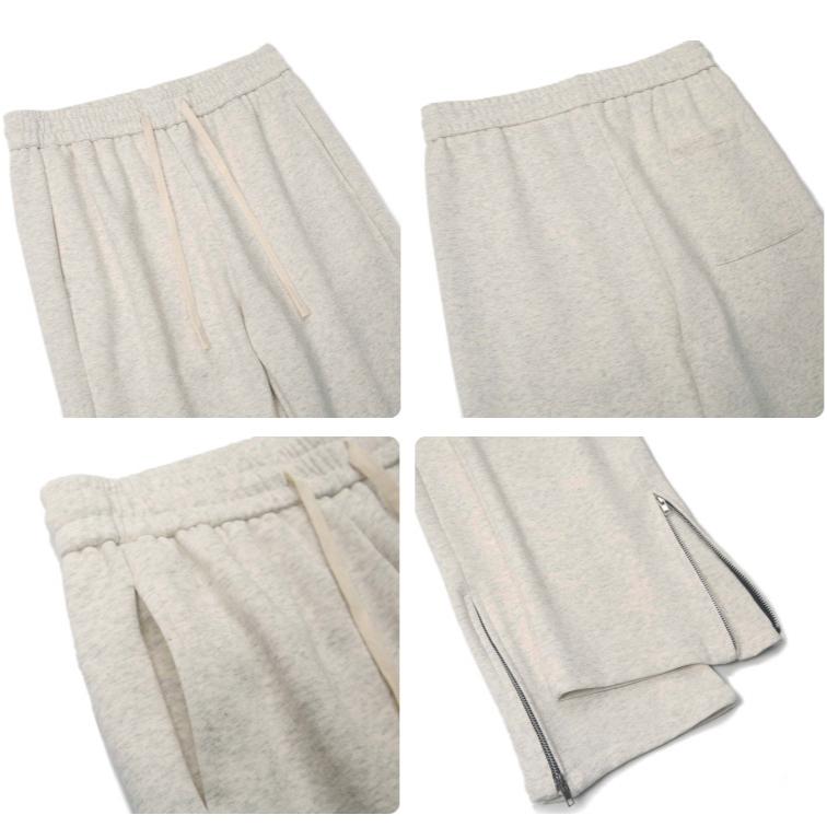 Men's Clothing High Street Loose Casual Pants Personality Trouser Leg Zipper Design All Match Micro Flared Pants_voghion.com