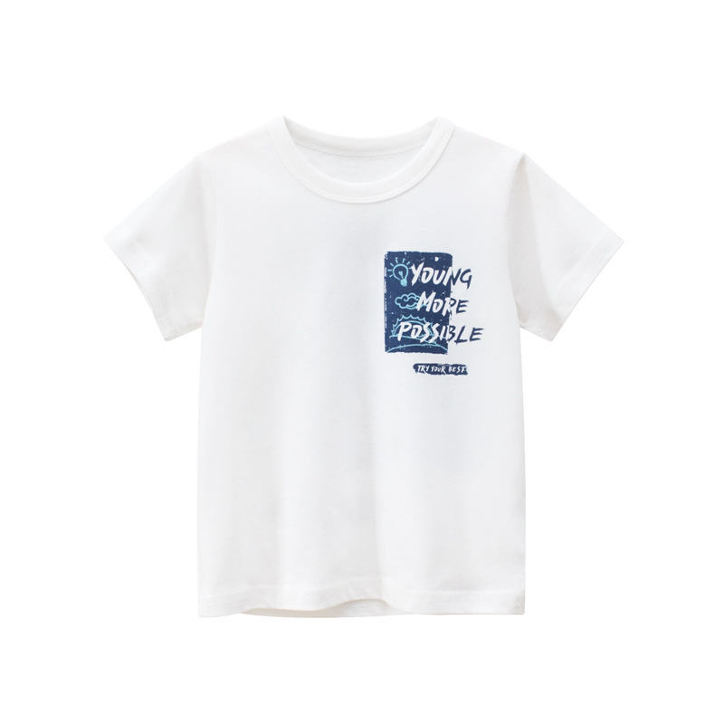Toddler Boys Clothing T Shirt Baby Boy Short Sleeved Bottoming Shirt_voghion.com