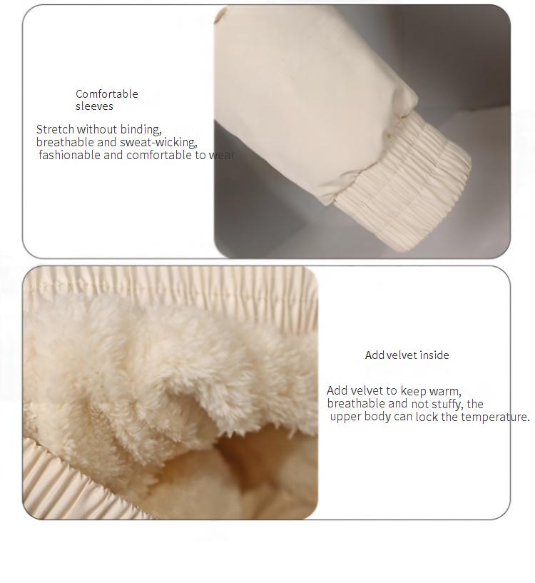 Piumino corto da donna con cappuccio e bordo in pelliccia sintetica - Caldo cappotto invernale foderato in pile per capispalla casual e di piccola taglia, nei colori nero/beige/kaki/marrone_voghion.com
