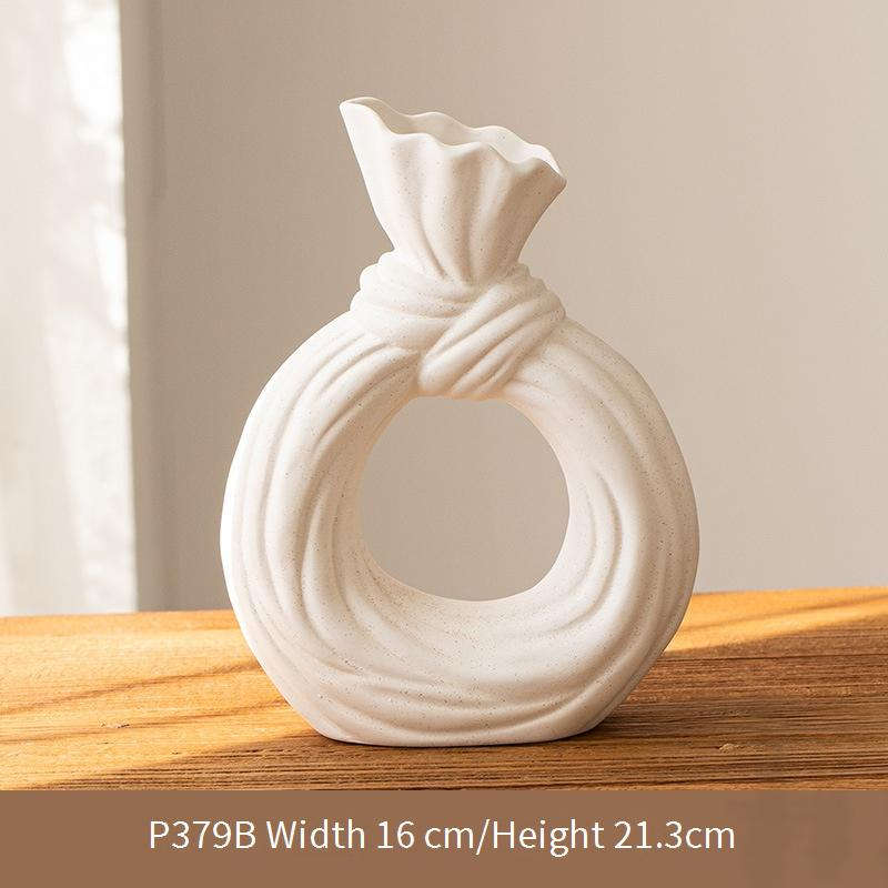 Modern Minimalist Ceramic Vase Set - Handcrafted Home Decor For Living Room, Entryway & TV Cabinet - Elegant Gift For Housewarming, Wedding & Office_voghion.com