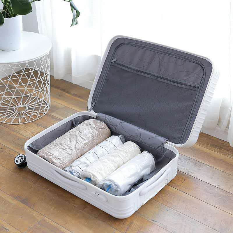 Hand Roll Compression Storage Bags For Clothes, Travel & Home Organization, Space-Saving Vacuum Sealable Bags_voghion.com