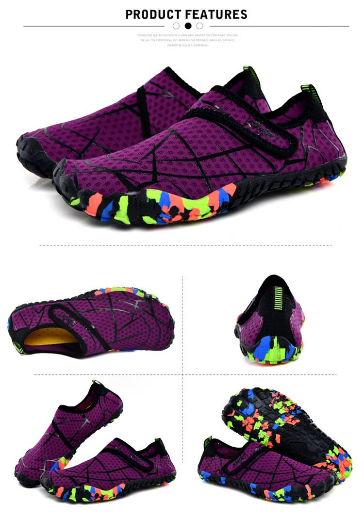 Scarpe da acqua traspiranti ad asciugatura rapida per uomo e donna - Calzini leggeri e antiscivolo per nuoto, escursionismo, yoga e avventure all'aria aperta_voghion.com